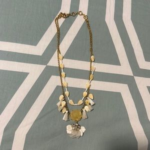 White and cream gold necklace